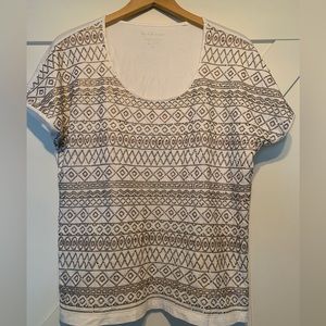 By Chico’s 2XL Short Sleeved Embroidered Top